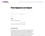 Two Squares are Equal