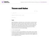 Taxes and Sales