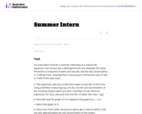 Summer Intern