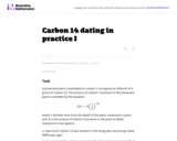 Carbon 14 Dating In Practice I