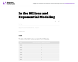 In the Billions and Exponential Modeling