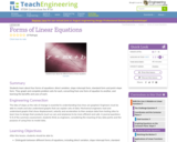 Forms of Linear Equations