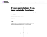 Points Equidistant from Two Points in the Plane