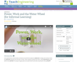 Power, Work and the Water Wheel (for Informal Learning)
