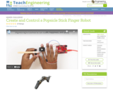 Create and Control a Popsicle Stick Finger Robot