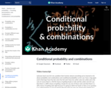 Conditional probability and combinations