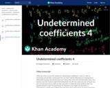 Differential Equations: Undetermined Coefficients 4