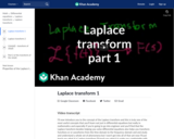 Differential Equations: Laplace Transform 1