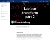 Differential Equations: Laplace Transform 2