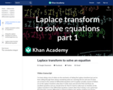 Differential Equations: Laplace Transform to solve an equation