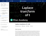 Differential Equations: Laplace Transform of : L{t}