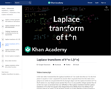Differential Equations: Laplace Transform of  t^n: L{t^n}