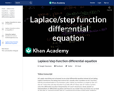 Differential Equations: Laplace/Step Function Differential Equation