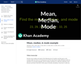 Statistics: Mean Median and Mode