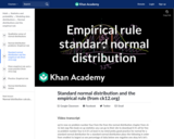 Statistics: CK12.org Exercise: Standard Normal Distribution and the Empirical Rule