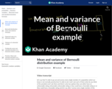 Statistics: Mean and Variance of Bernoulli Distribution Example