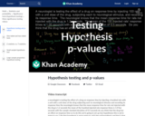 Statistics: Hypothesis Testing and P-values