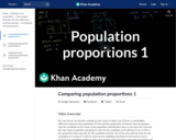Statistics: Comparing Population Proportions 1