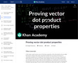 Linear Algebra: Proving Vector Dot Product Properties