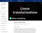 Linear transformations