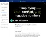 Complex Numbers: Imaginary Roots of Negative Numbers
