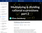 Exponents and Radicals: Multiplying and Dividing Rational Expressions 2