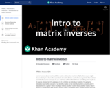Intro to matrix inverses