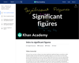 Intro to Significant Figures