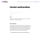 7.RP.3 Lincoln's math problem