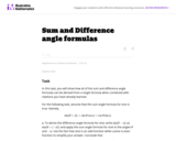 F-TF Sum and Difference angle formulas