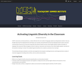 Activating Linguistic Diversity in the Classroom