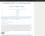 Introduction to Theatre Arts (CCNY THTR 13100)