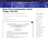 Music Theory Fundamentals | Hunter College | Fall 2020