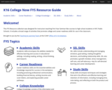 K16 College Now FYS Resource Guide – A curated collection of materials for use by instructors of College Now FYS or FYS-like courses.