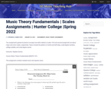 Music Theory Fundamentals | Scales Assignments | Hunter College |Spring 2022