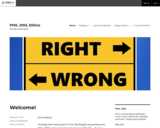 PHIL 2103, Ethics – The right and the good