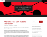 MAT 1275 Course Hub – Mathematics Department Course Hub