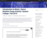 Introduction to Music | Dance Notation Group Activity | Queens College | Fall 2019