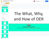 The What, Why, and How of OER