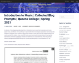 Introduction to Music | Collected Blog Prompts | Queens College | Spring 2021