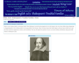 ENGL 3123: Shakespeare’s Troubled Families