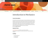 PHYS 1441 Introduction to Mechanics