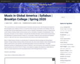 Music in Global America | Syllabus | Brooklyn College | Spring 2020