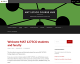 MAT 1275CO Course Hub – Mathematics Department Course Hub