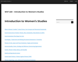 WST 220 – Introduction to Women's Studies