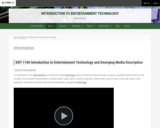 Introduction to Entertainment Technology