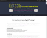 Introduction to Open Digital Pedagogy
