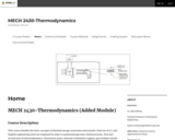 MECH 2430-Thermodynamics – Prof Rahman, Fall 2020