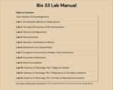 Non-Majors College Biology Lab Manual