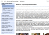 PSY 142 - Abnormal Psychology - Textbook